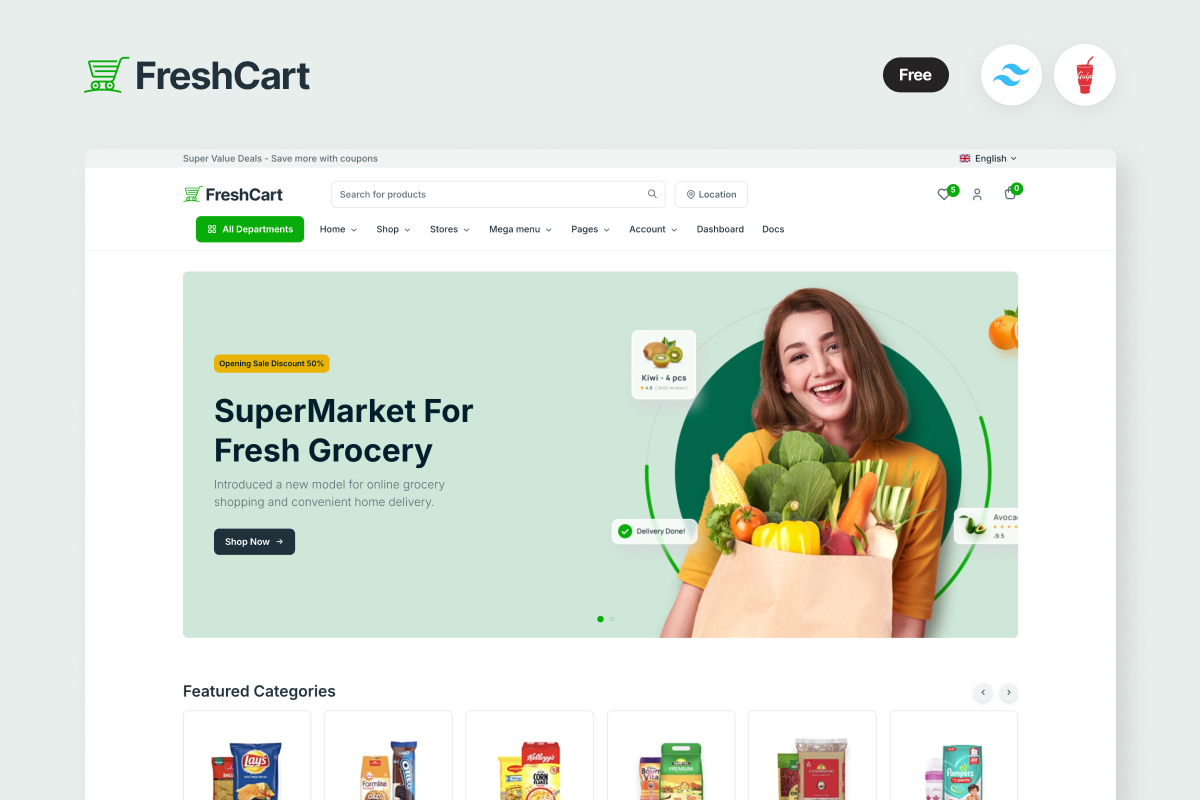 Tailwind eCommerce HTML Template