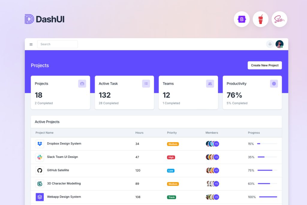 Modern Bootstrap 5 template dashboard