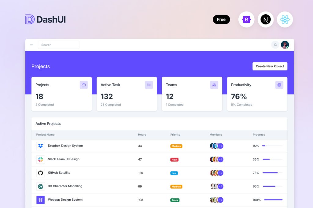 free next js templates