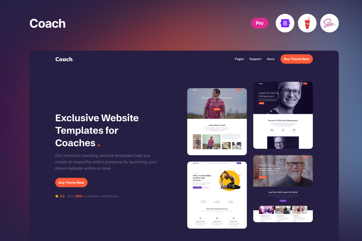Coaching Website Template bootstrap 5