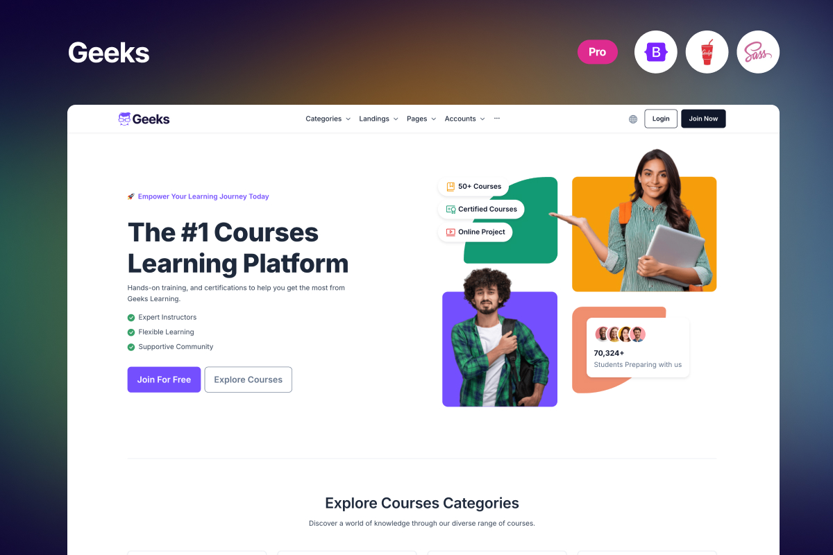 Elearning Website Template