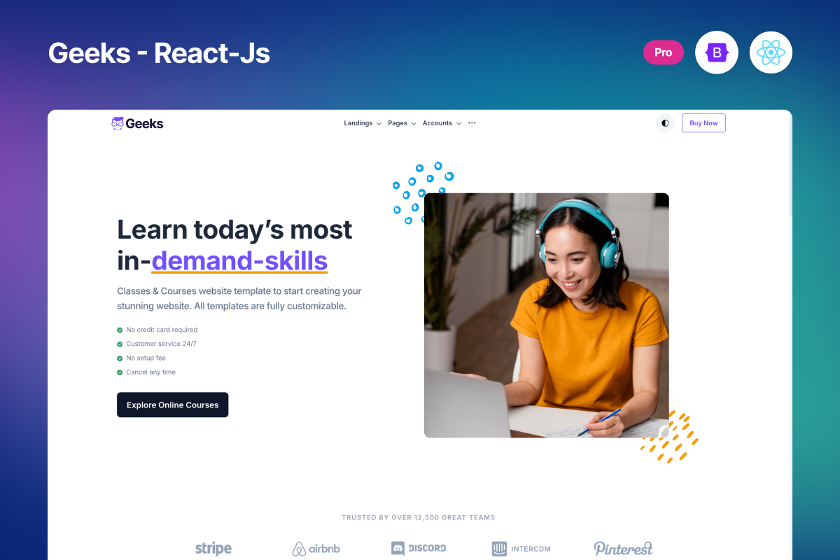 eLearning React Template